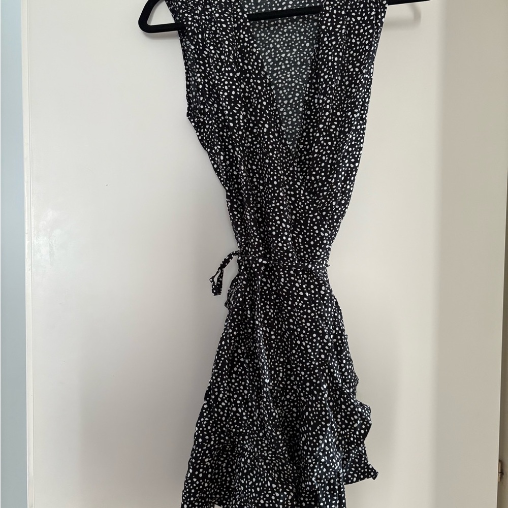 All Saints KRYSTAL splatter pattern wrap Dress